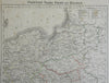 Kingdom of Prussia Poland Posen Warsaw Krakow Danzig Breslau 1844 Fleming map