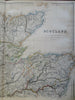 Kingdom of Scotland Edinburgh Glasgow Aberdeen 1860 Blackie two sheet map