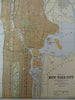 New York City Manhattan Central Park 1886-92 two sheet detailed city plan