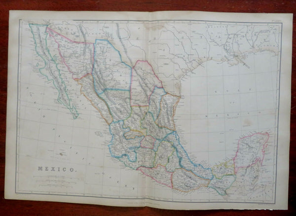 Mexico Central America Yucatan Peninsula Texas 1860 Lowry large map