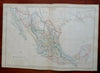 Mexico Central America Yucatan Peninsula Texas 1860 Lowry large map