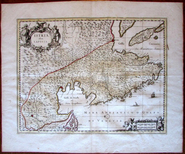 Italy Istria Trieste c.1700 Slovenia Croatia Schenk & Valk Jansson folio old map