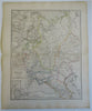 Russian Empire Poland Lithuania Finland 1876 Otterloo scarce large Dutch map