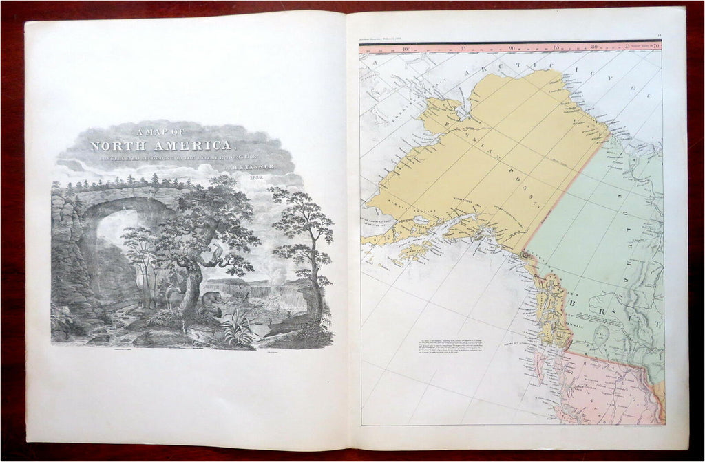 Alaska British Columbia Yukon Territory 1903 Hoen historical map H.S. Tanner