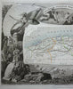 Algeria North Africa French Colony Oran Alger 1855 Lemercier decorative map