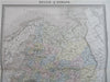 Russian Empire Finland Poland Crimea Ukraine 1868 Tardieu large map