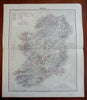 Ireland Dublin Derry Galway Cork 1885 Flemming detailed map