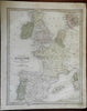 Western Europe Spain Portugal France British Isles Netherlands 1841 Boynton map