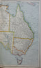 Australia continent w/ early Explorer routes 1914 rare fine large Philip map