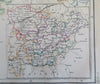 German Confederation Rhineland Hanover 1860 Weller & Bartholomew large color map