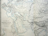 Physical Features of Europe & Asia 1856 A.K. Johnston map