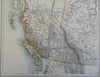 British Columbia Canada Alberta Athabasca 1890 scarce folio Scribner-Black map