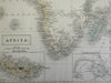 Africa Continent Mountains of the Moon Madeira Port of Aden 1855 A & C Black map