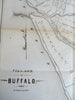 Buffalo New York New Amsterdam 1851 Pease historical city plan