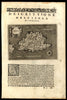 Corsica Mediterranean France Porcacchi 1576 sea monsters decorative early map