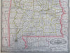 Alabama state w/ RR lines 1887-90 Cram scarce large detailed map