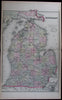 North & South Dakota joined Indian lands public survey 1883 Gray large map