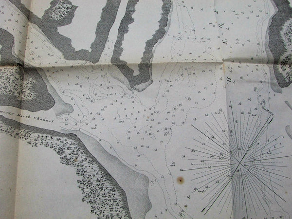 Georgia coast Romerly Marshes Wassaw Refuge Savannah 1855 antique nautical map