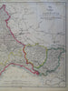 Kingdom of Sardinia Turin Genoa Piacenza Parma Modena c. 1856-72 Weller map