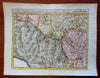 Northern Italy Genoese Republic Lavagna Tuscany 1748 Vaugondy hand color map
