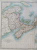 Maritime Provinces Canada Newfoundland Nova Scotia New Brunswick 1924 map