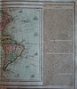 Americas distorted coast shape above California 1764 Brion Desnos tall ships map