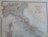 Italy Rome Venice Genoa Milan Florence 1889-93 Bradley folio hand color map