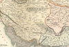 Persia Iran Cabul Beloochistan Afghanistan Tartary Asia c.1831 scarce Dower map