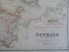 Kingdom of Denmark Copenhagen Sjaelland Jylland Iceland c. 1855-60 Fullarton map