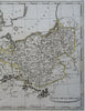Kingdom of Prussia Silesia Brandenburg Berlin Konigsberg 1804 engraved map