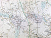 Burriville Providence County Rhode Island telegraphs phones 1895 huge scarce map