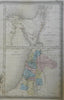 Holy Land Palestine Israel Roman Empire c. 1863 Dufour & Dyonnet folio map