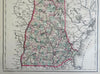 New Hampshire state map Concord Portsmouth 1876-9 O.W. Gray fine large map