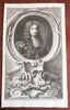 Laurence Hyde Earl of Rochester 1741 Houbraken decorative fine engraved portrait