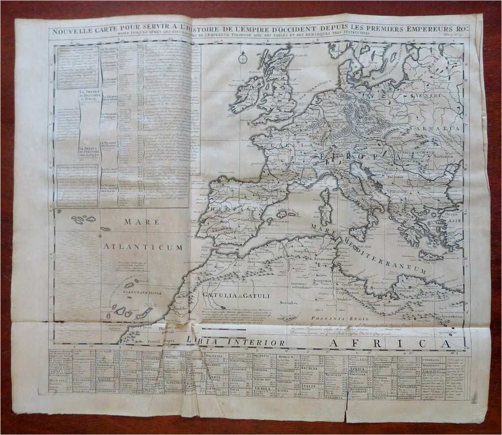 Western Roman Empire Italy France Spain Britain 1720 Chatelain engraved map