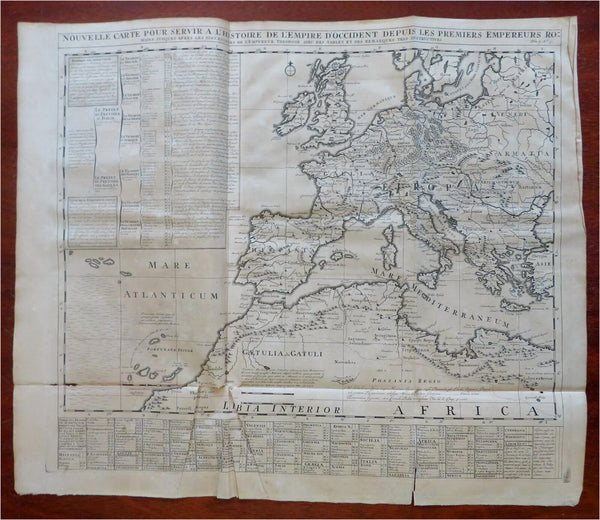 Western Roman Empire Italy France Spain Britain 1720 Chatelain engraved map