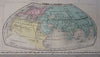 Ancient World Ptoley Africa Mts. Moon c.1845-55 huge Dufour Dyonnet engraved map