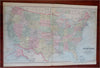 United States 1879-93 by F.A. Gray large hand color map