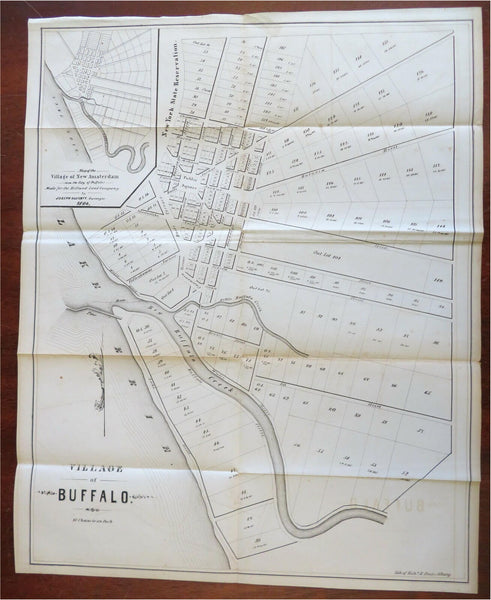 Buffalo New York New Amsterdam 1851 Pease historical city plan