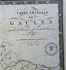 Gallic Tribes Ancient Europe Gaul Rome 1824 Brue large detailed map hand color
