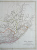 South Africa Cape Colony Table Bay Cape Town 1853 Stieler detailed map