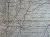 Mississippi State Jackson Biloxi Tupelo Meridian c. 1880's-90 Cram large map