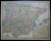 Spain & Portugal Iberia Lisbon Madrid Seville Barcelona Granada 1836 Tanner map