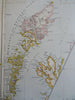 Scotland Lot x 4 Maps Railroads c. 1883 Letts multi-sheet color detailed maps