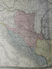 Dacia Pannonia Illyrium Roman Provinces 1830's Brue large historical map