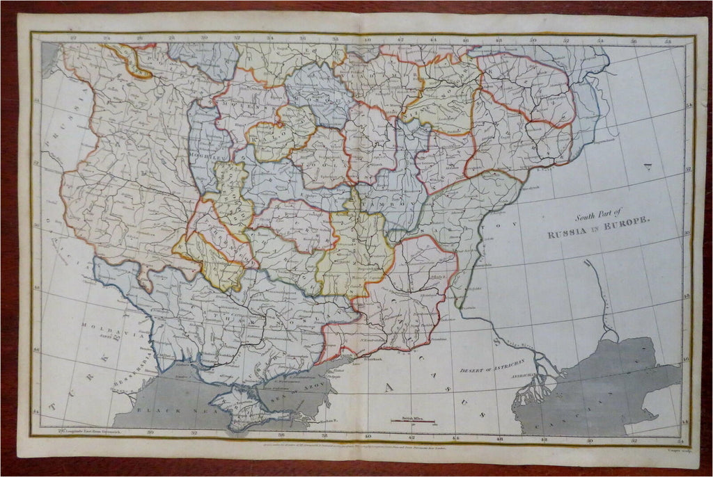 Russian Empire Southern Section Poland Ukraine Crimea 1809 Arrowsmith map