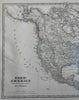 North America Canada United States Mexico Russian America Cuba 1867 Stieler map