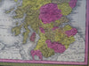 Scotland Edinburgh Glasgow Orkneys Shetland 1848 Cowperthwait Mitchell map