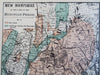 New Hampshire Huronian Period Glacial Deposits Geology 1874 lithographed map