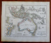 Indonesia Philippines Papua New Guinea Australia 1849 engraved map